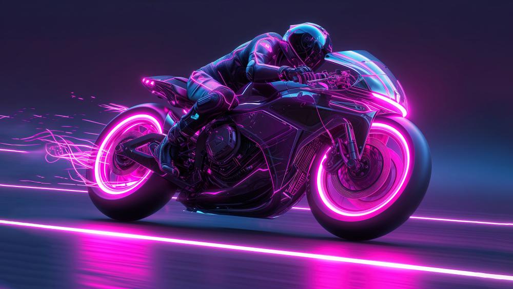 Neon Rider in Full Throttle wallpaper