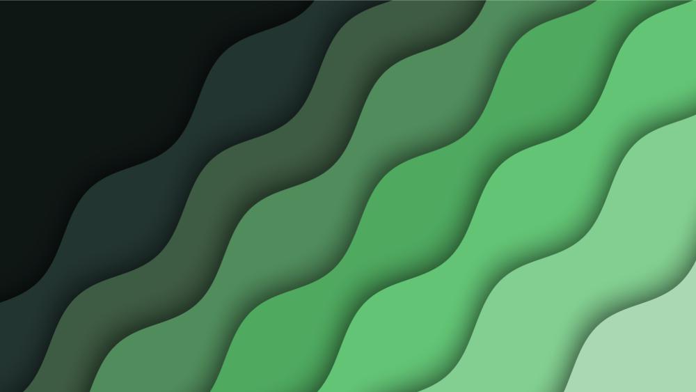 Serene Green Wave Patterns wallpaper