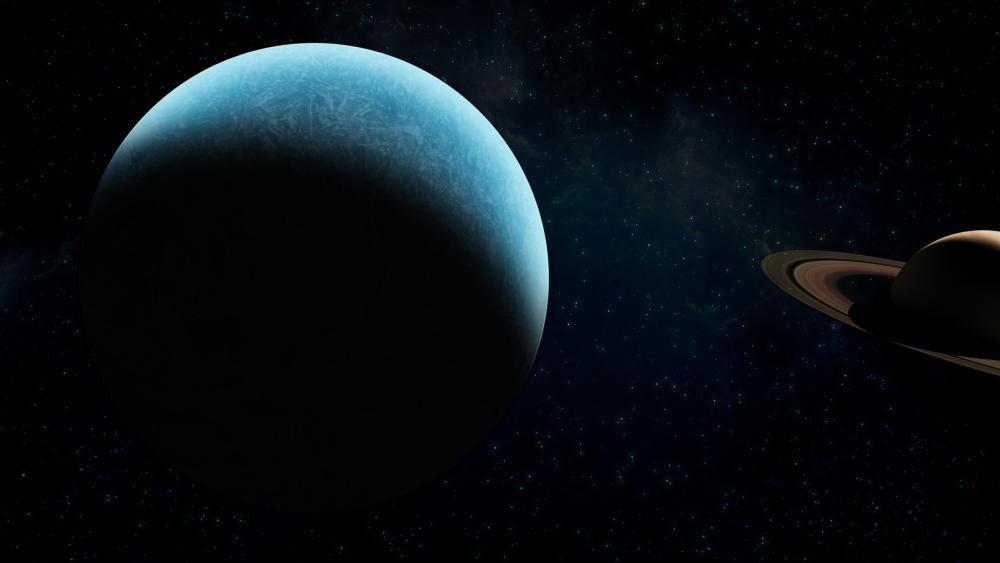 Mystical View of Uranus in Space wallpaper