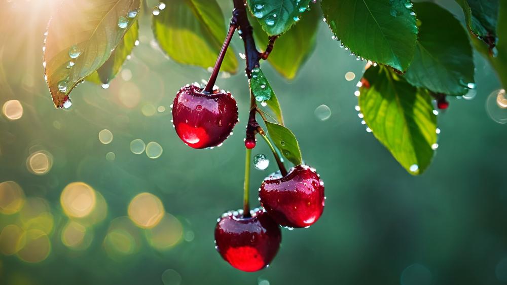 Sour Cherry Morning Glow wallpaper