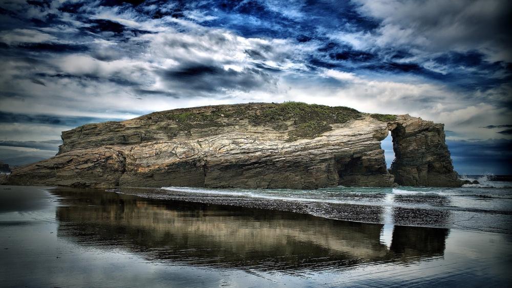 Rock Formation by the Sea wallpaper