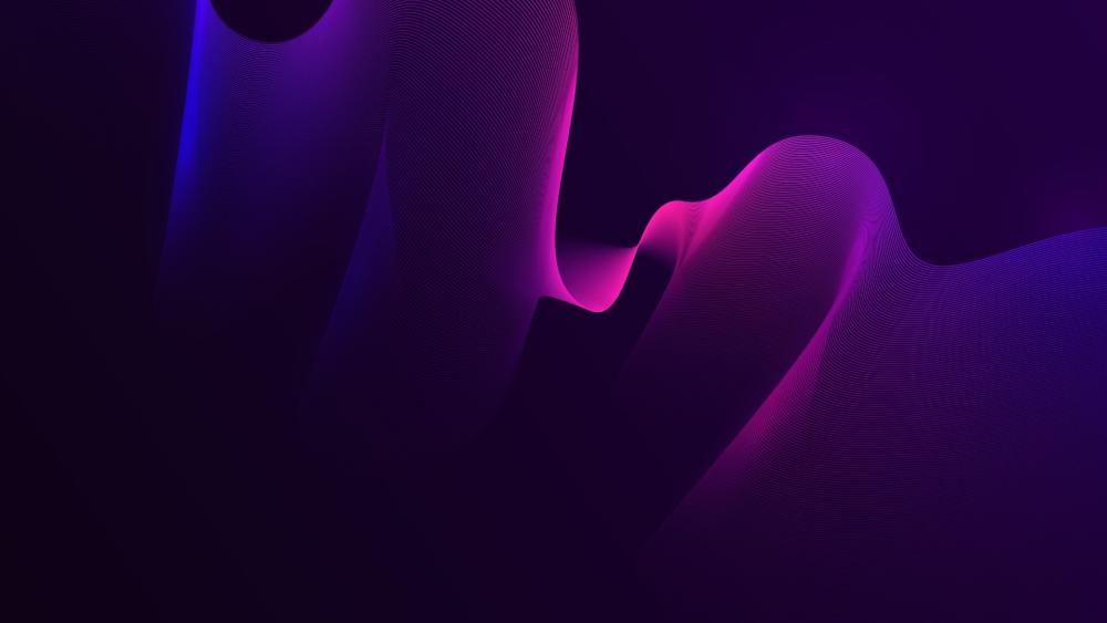 Neon Waves of Abstraction wallpaper