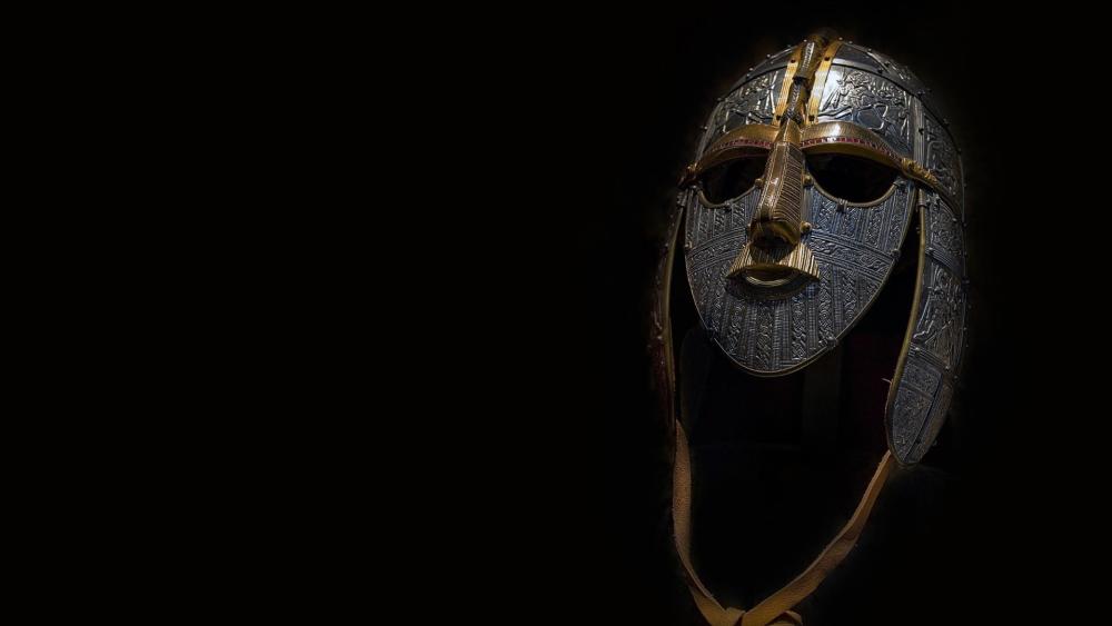 Sutton Hoo Ancient Mask on Display wallpaper