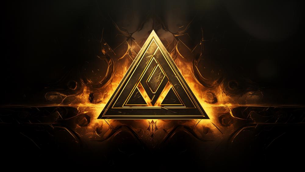 Erupting Fiery Triangle wallpaper