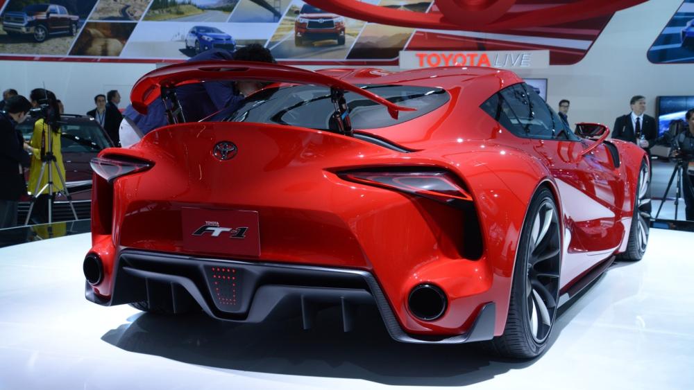 Toyota Supra Rear View in Showroom wallpaper