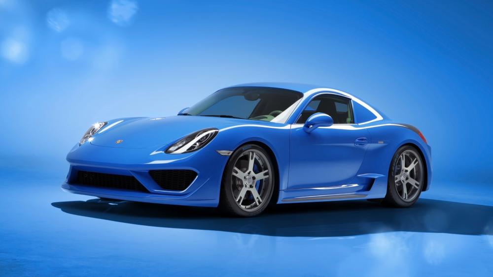 Blue Porsche Cayman Dreamcar wallpaper