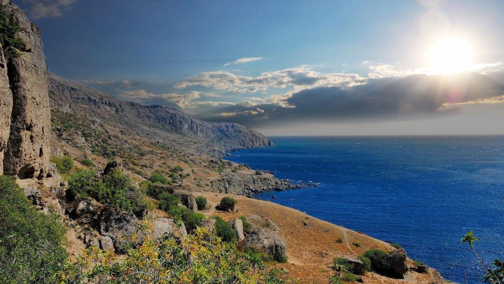 Breathtaking Coastal View of Crimea's Black Sea wallpaper