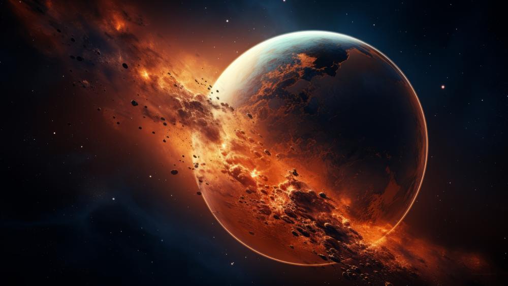 Mars in Fiery Splendor wallpaper