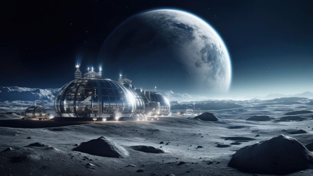 Moon Colony in a Distant Future wallpaper