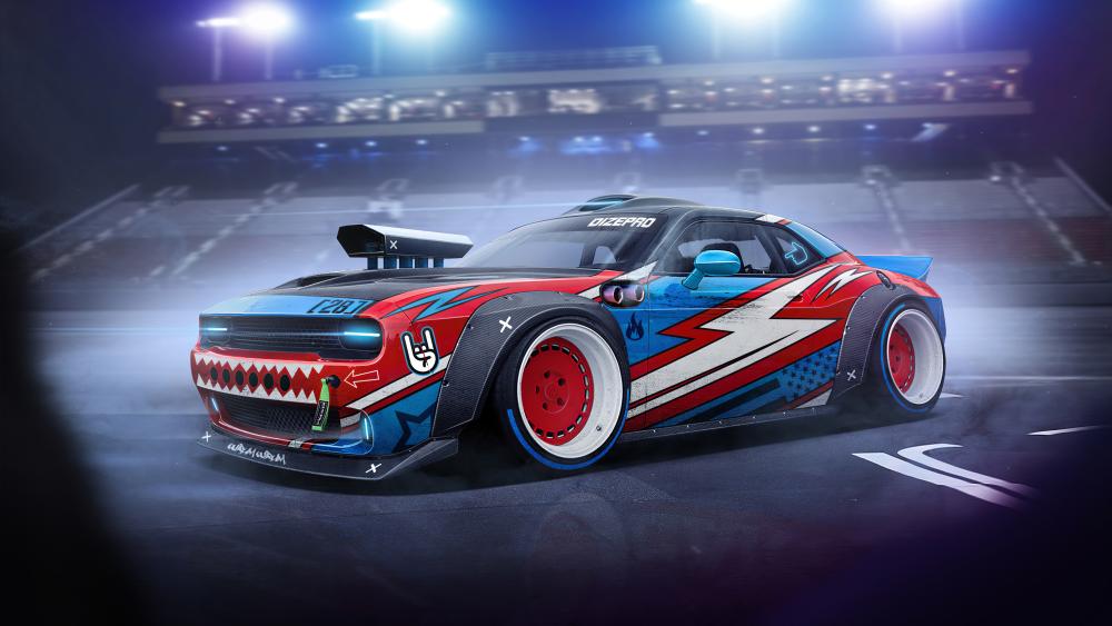 High-Octane Drift Car Fantasy wallpaper