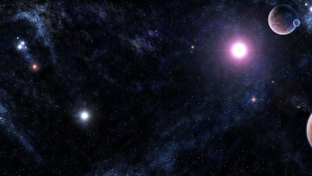 Celestial Wonders in Deep Space wallpaper