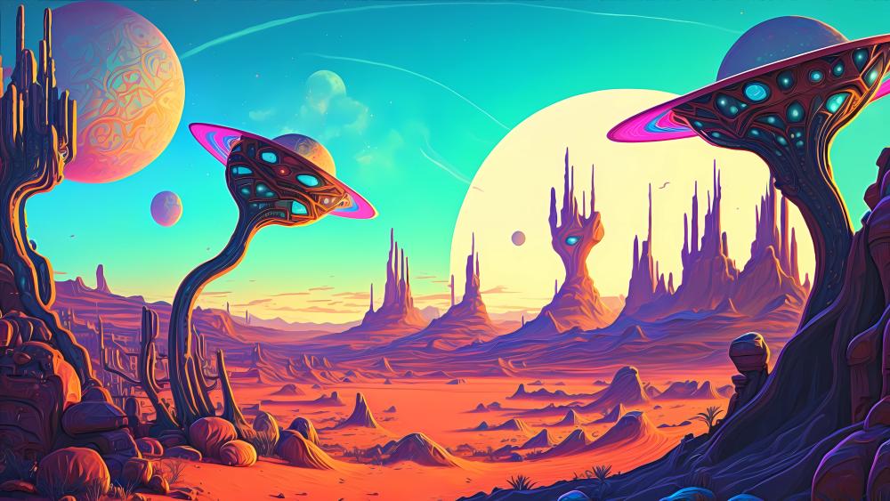 Alien-landscape wallpaper