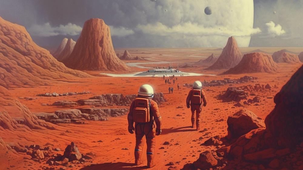 Pioneers on Mars Exploration Adventure wallpaper