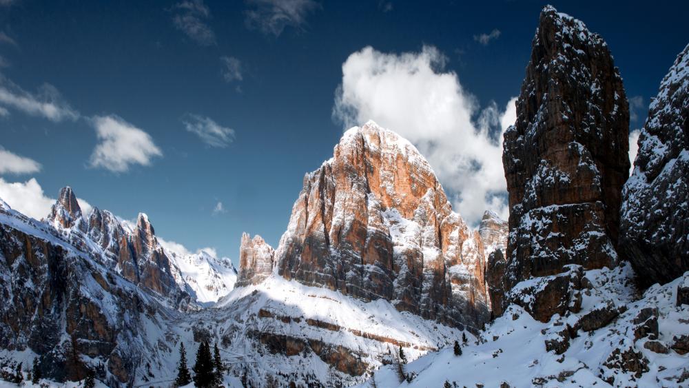 Winter Majesty in the Dolomites wallpaper