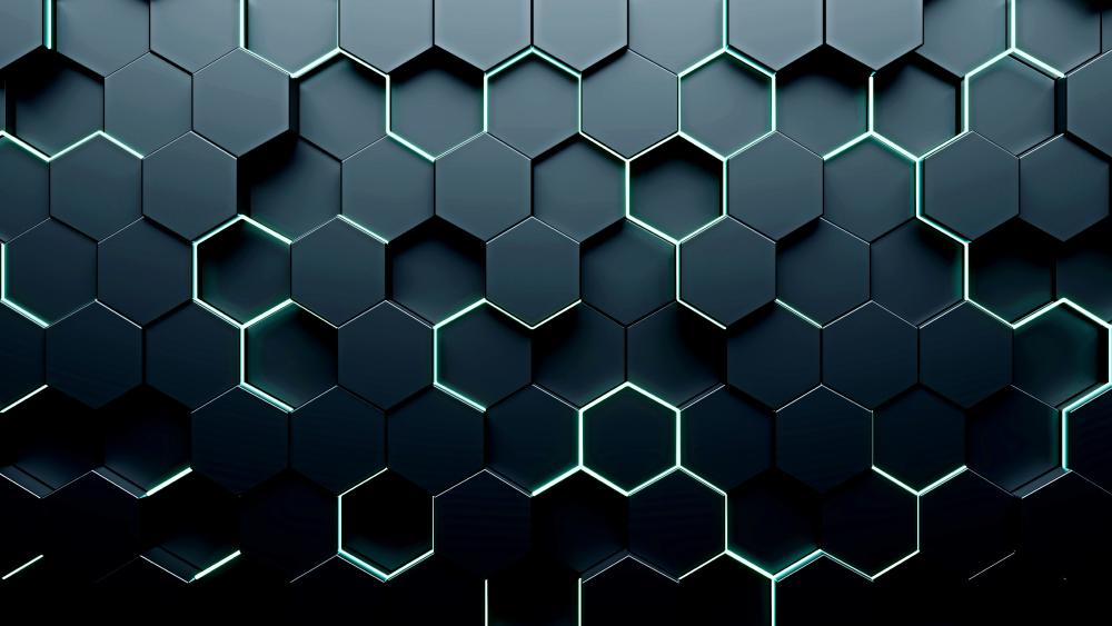 Modern Hexagonal Mesh Design wallpaper