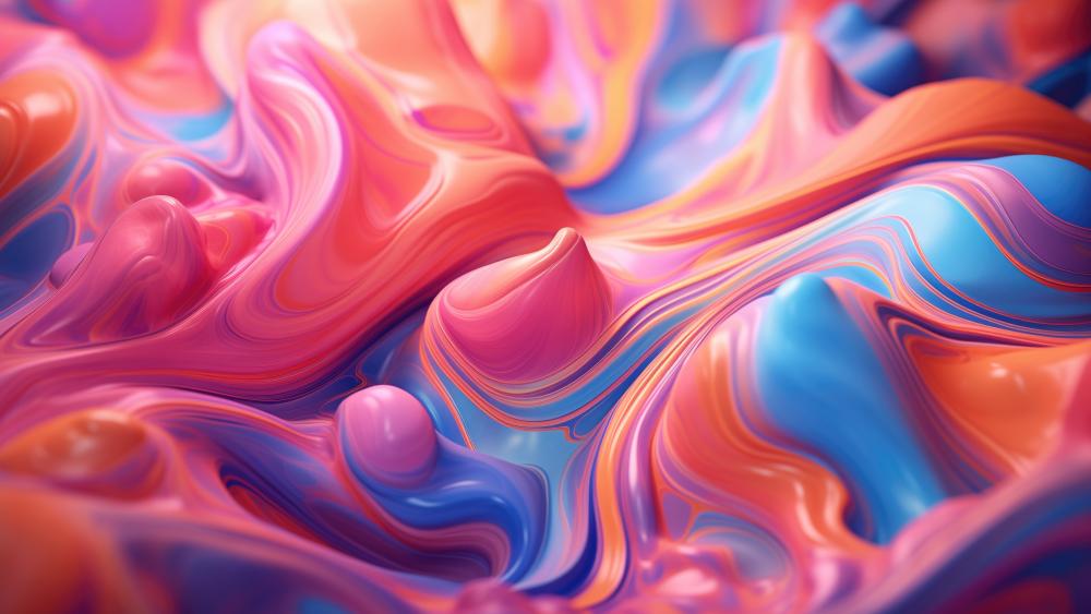 Vibrant Liquid Fantasy wallpaper