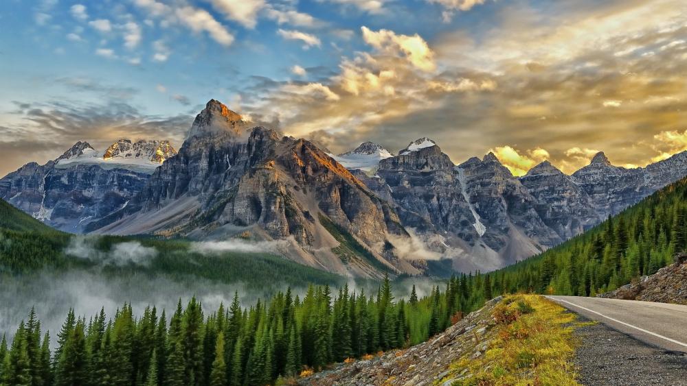 Stunning Valley Of Ten Peaks Landscape wallpaper