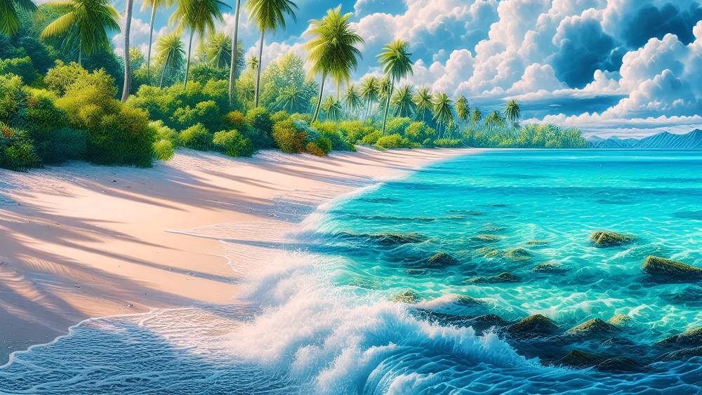 Tropical Paradise Dreamscape wallpaper