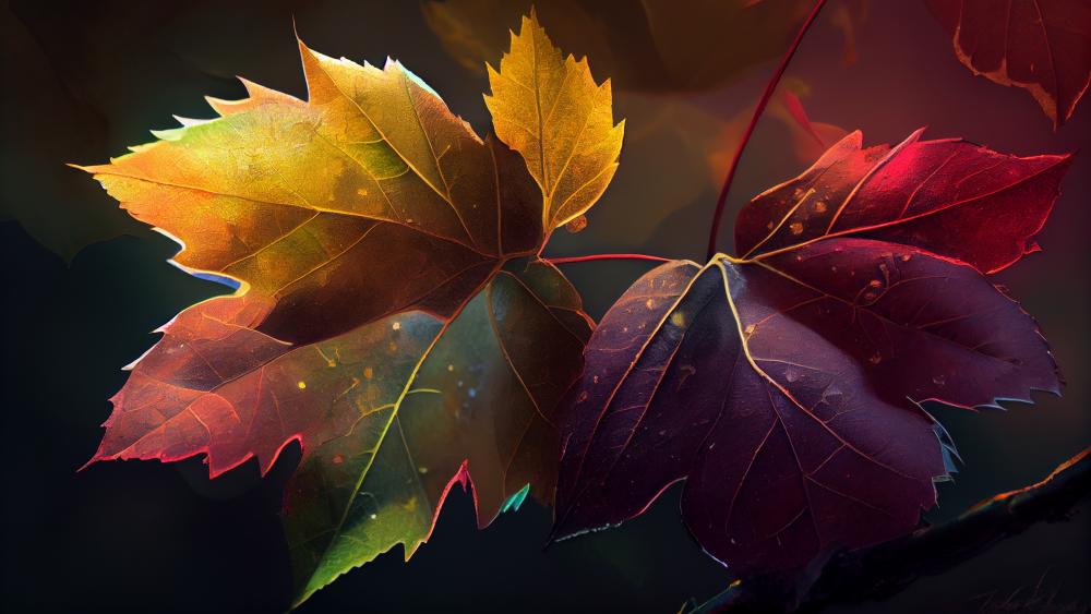 Autumnal Symphony in Nature's Palette wallpaper