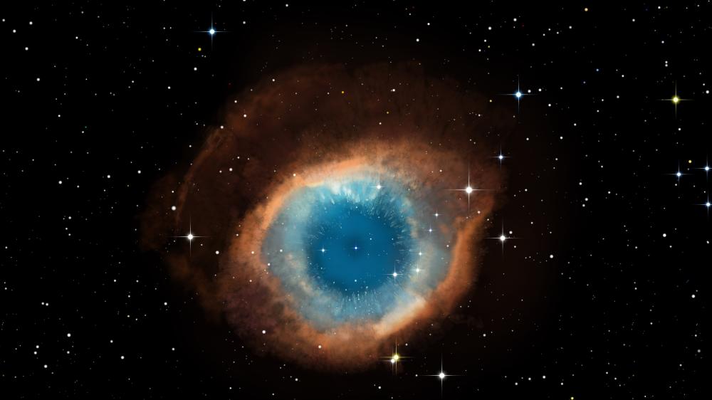 Galactic Eye in the Helix Nebula wallpaper