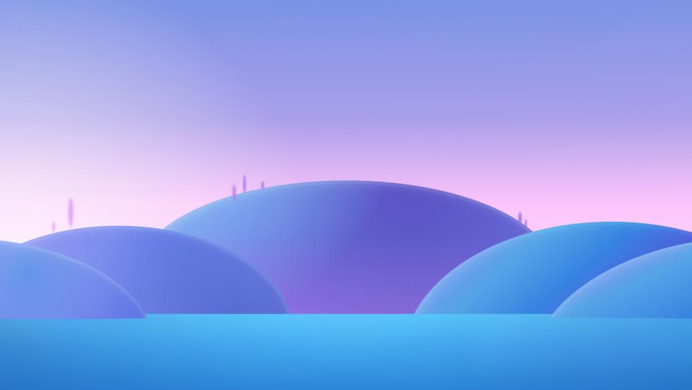 Serene Hues Abstract Landscape wallpaper