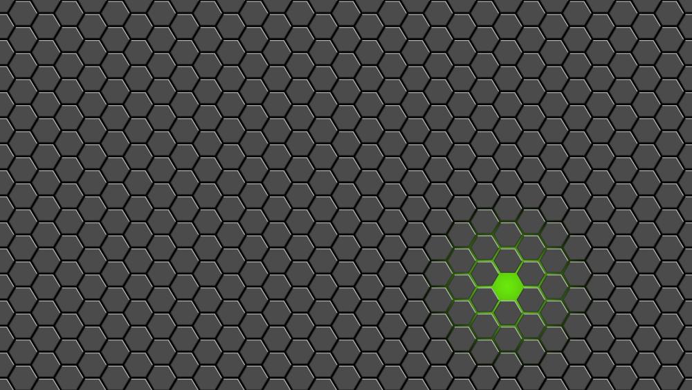 Illuminated Honeycomb Pattern wallpaper