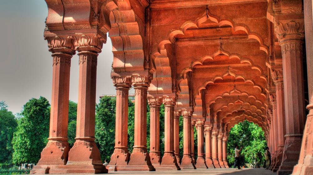 Historic Arches of Red Fort wallpaper