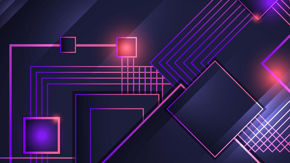 Neon Geometric Symphony wallpaper