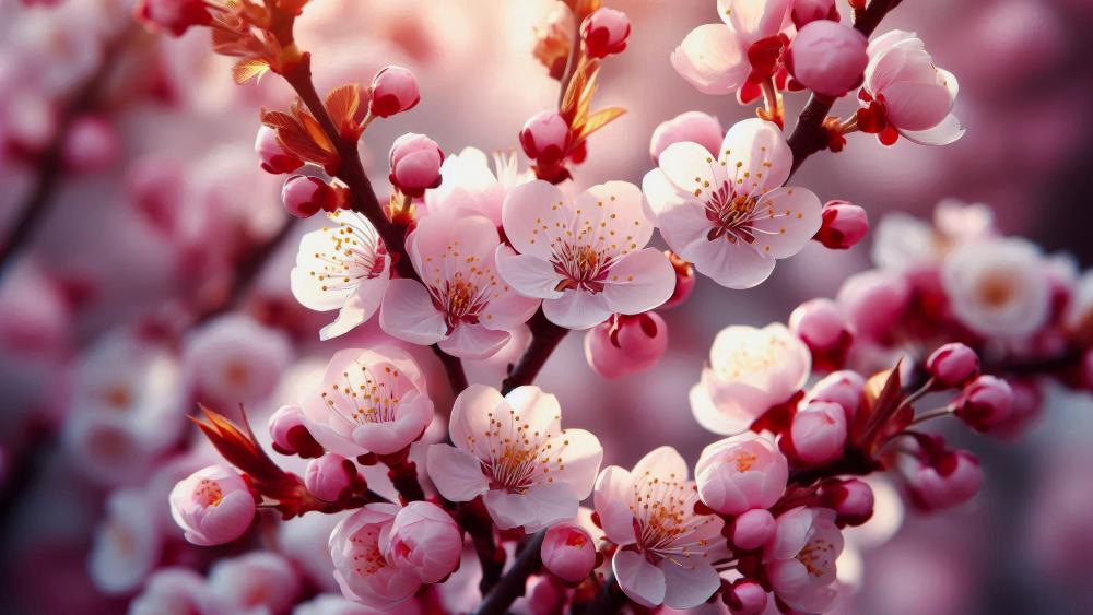 Cherry flowers in Spring wallpaper