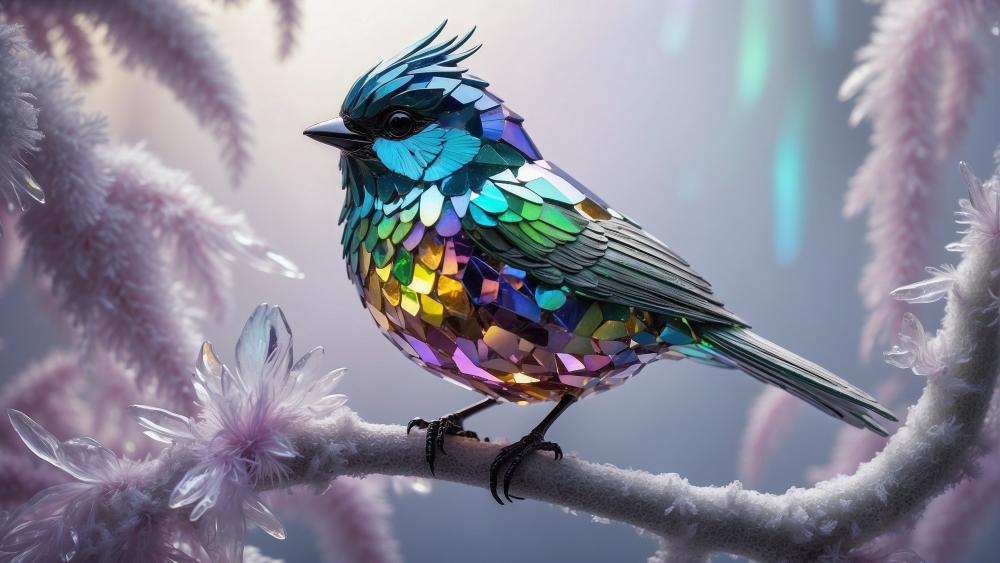 Vibrant Fairytale Bird Fantasy wallpaper