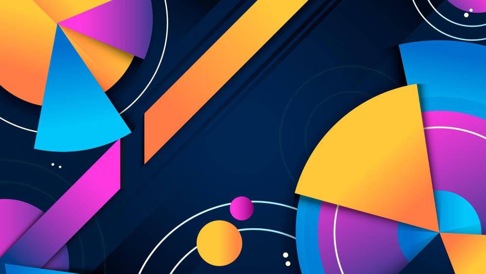 Vibrant Geometric Abstract Art wallpaper