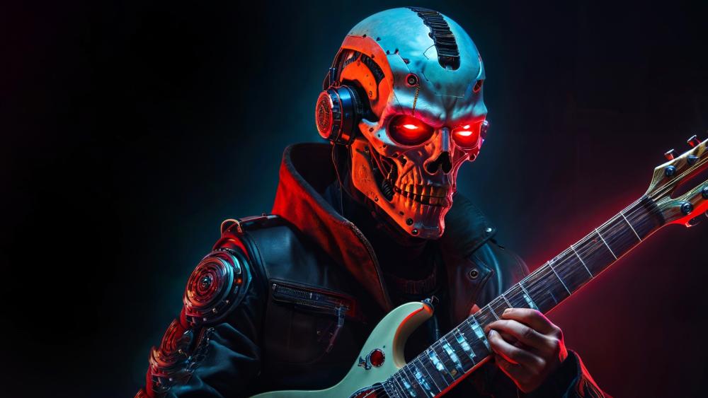 Cyborg Guitarist wallpaper