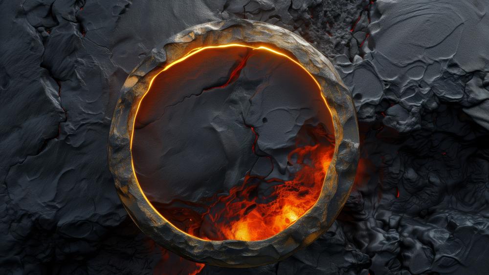 Molten Circle of Fire wallpaper