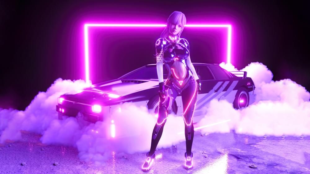 Neon Cyberpunk Dreams wallpaper