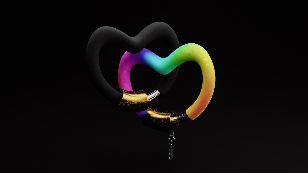 Locks of Love in Technicolor Hearts wallpaper