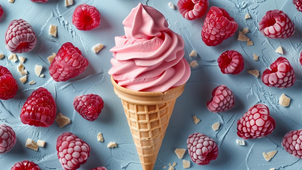 Raspberry Delight Ice Cream Wallpaper wallpaper