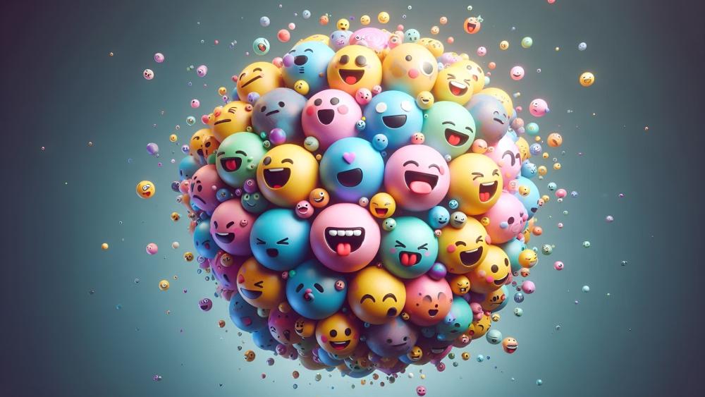 Emoji Explosion of Joy wallpaper