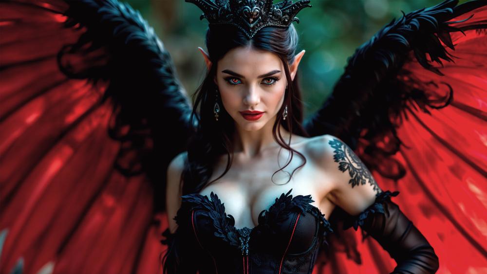 Dark Enchantment A Mysterious Demoness wallpaper