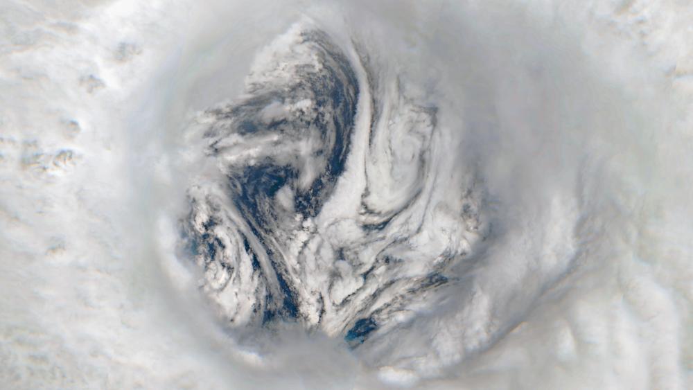 Eye of Typhoon Khanun Near Okinawa, Japan wallpaper