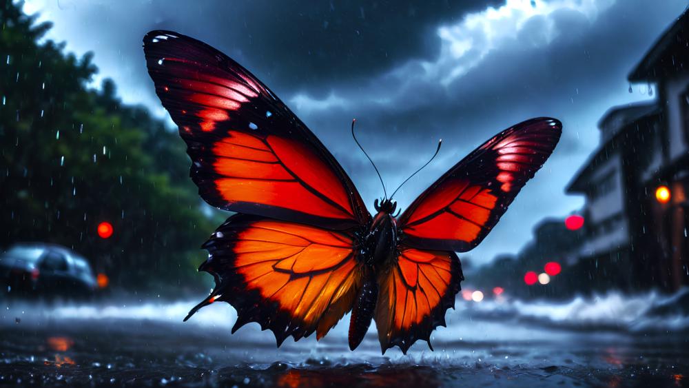 Red Butterfly wallpaper