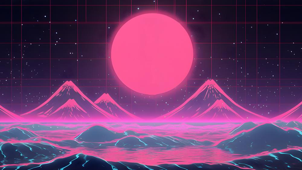 Neon Retrowave Horizon wallpaper