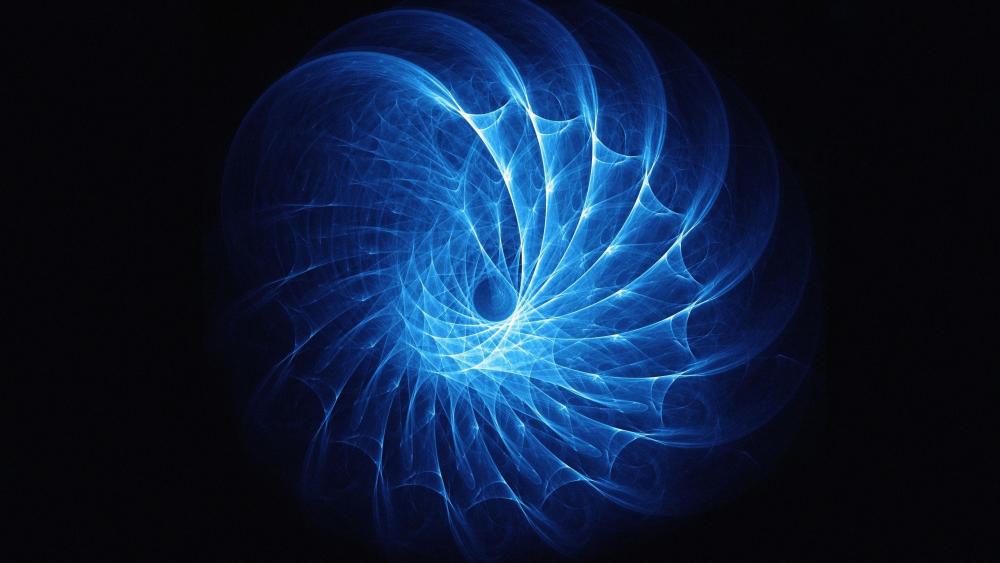 Spiritual Blue Spiral in 4K wallpaper