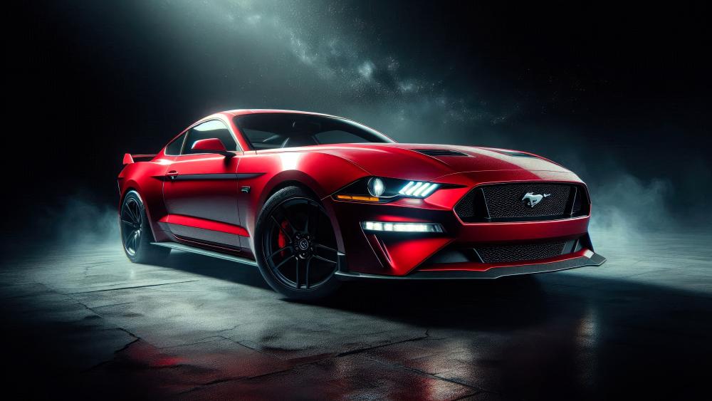 Ford Mustang ready to spin  wallpaper