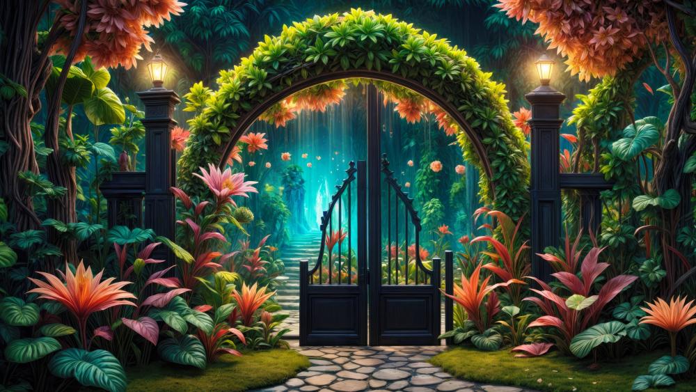 Enchanted Garden Sanctuary wallpaper