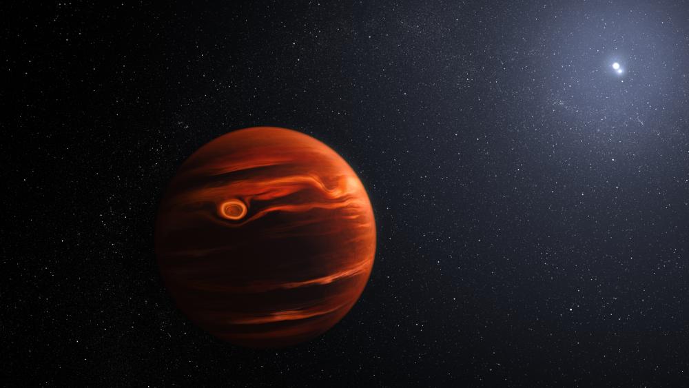 Distant Exoplanet with Twinkling Star wallpaper