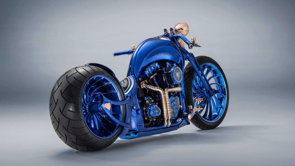 Harley-Davidson Blue Edition wallpaper