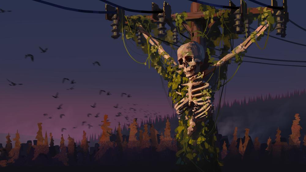 Haunted Forest Sentinel wallpaper