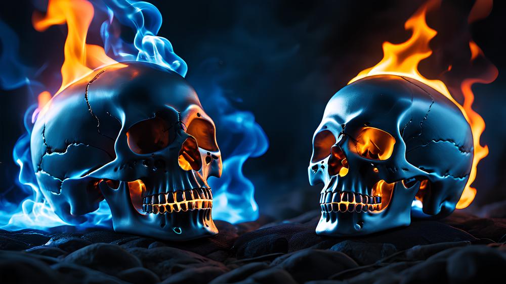 The Burning Skulls wallpaper