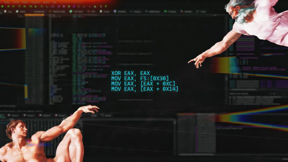 Creation of Code in 4K Display wallpaper