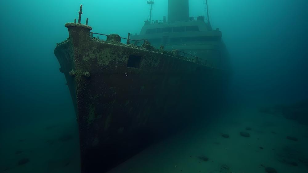 Sunken Beauty in 4K Underwater Adventure wallpaper